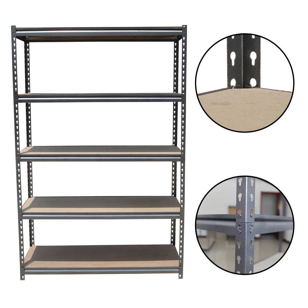 Perforated metal bolt less rivet shelving garage heavy duty shelves wall rack for homes