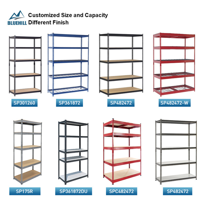 Metal Rack Adjustable Steel Storage Garage Shelving Unit 5 Shelves For Home