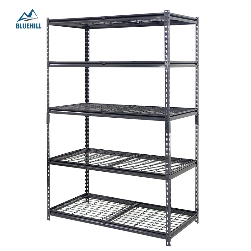 5 Layer Boltless Shelves 800lbs Powder Coated Steel Shelving