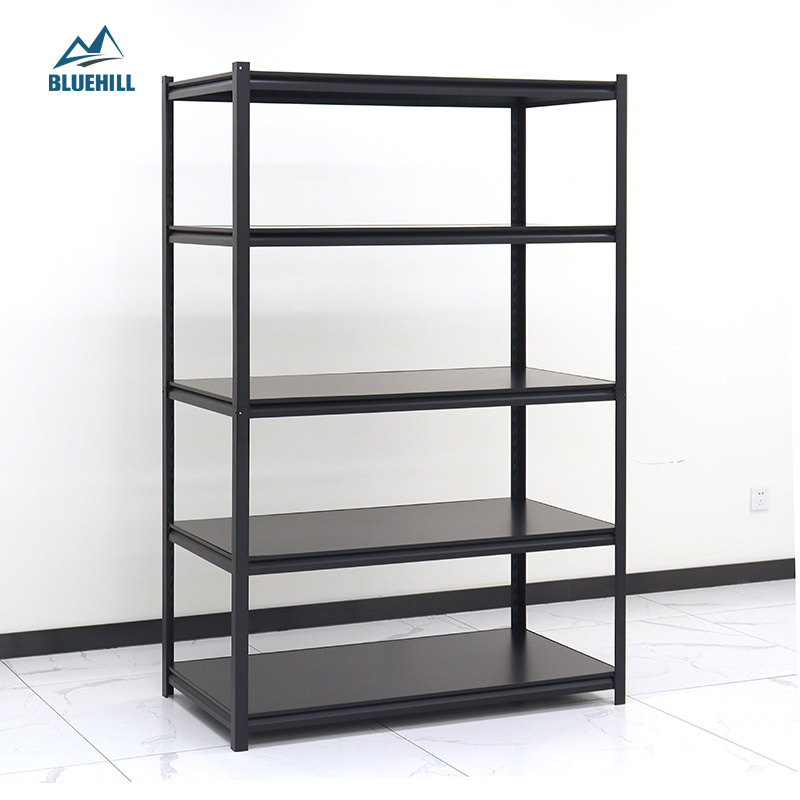 Industrial commercial warehouse welded steel garage shelving unit regal schwer heavy duty boltless black shelving racking system