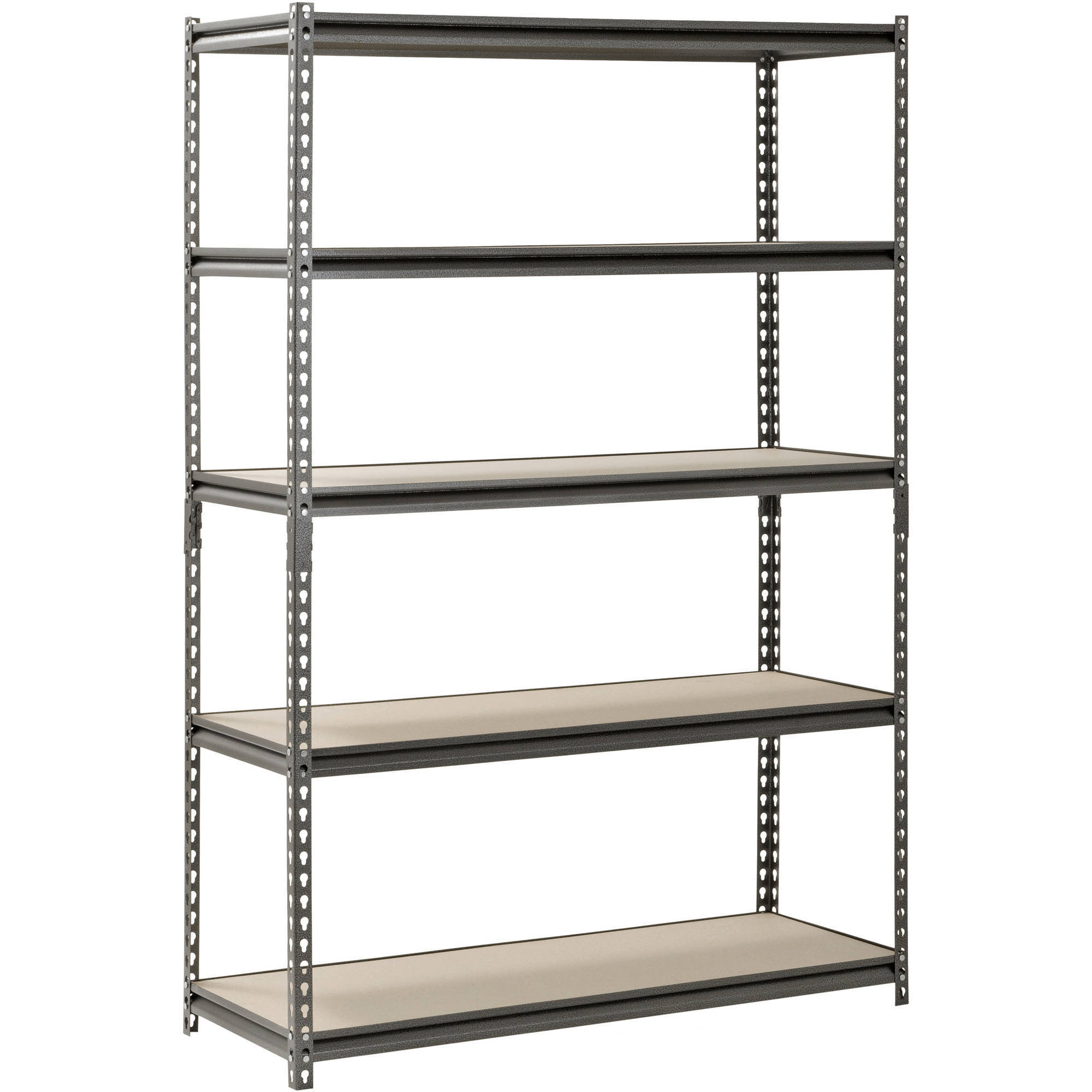 Metal Muscle Rack Adjustable Steel Storage Garage Shelving Unit 5 Shelves For Home