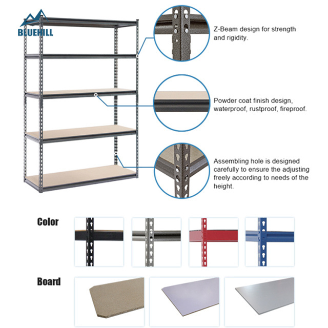 Metal Rack Adjustable Steel Storage Garage Shelving Unit 5 Shelves For Home