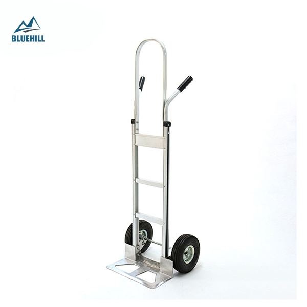 Aluminum flow back metal hand truck trolley cart