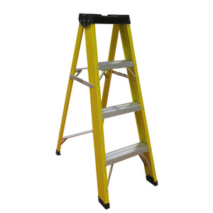 Light weight fiberglass a frame ladder for electrical maintenance with EN131