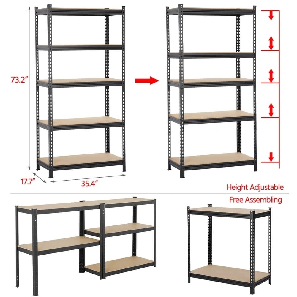 Z- beam adjustable steel boltless rivet rack shelves galvanised mental steel boltless modular shelving 150 cm