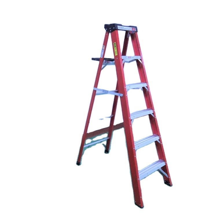 5 foot en131 frp household fiberglass ladder shoes