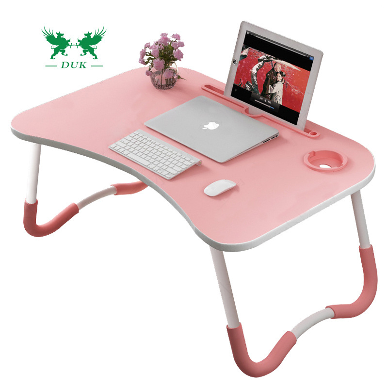 Laptop Lap Desk, Foldable Laptop Table Tray with Storage Drawer and Cup Holder, Laptop Bed Desk Laptop Stand for Bed