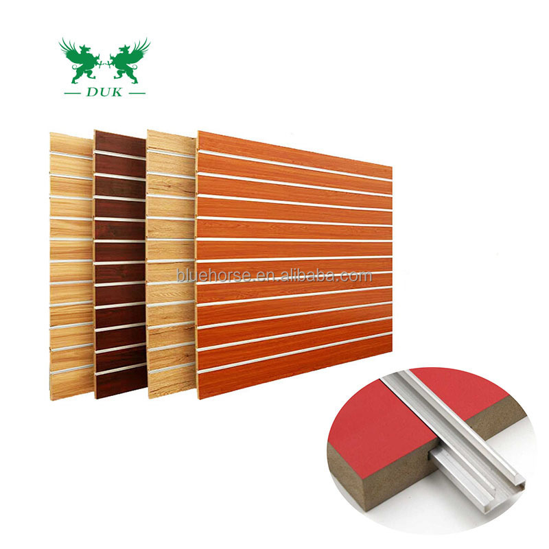 15mm 18mm Display Slat Wall Panel MDF Garage Wall Customized Color Fibreboard Slat wall Panels