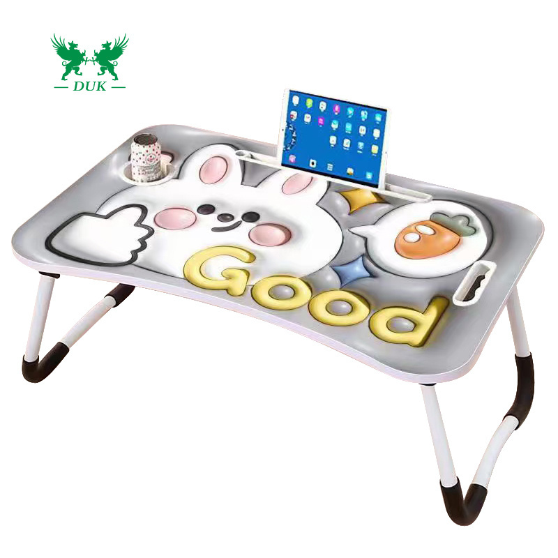 Cheap Price Portable Foldable Cartoon Image Lap Desk Bed Tray Table With Storage and Cup Holder From Linyi China