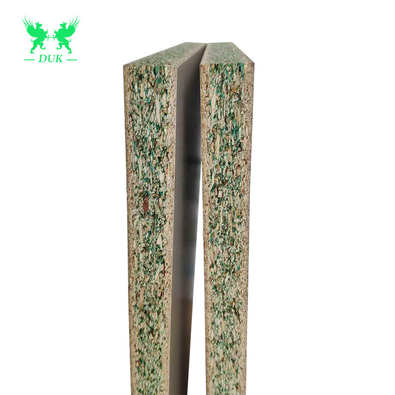 15mm 18mm Moisture Proof White Melamine Green Core  Particle Board For Furniture