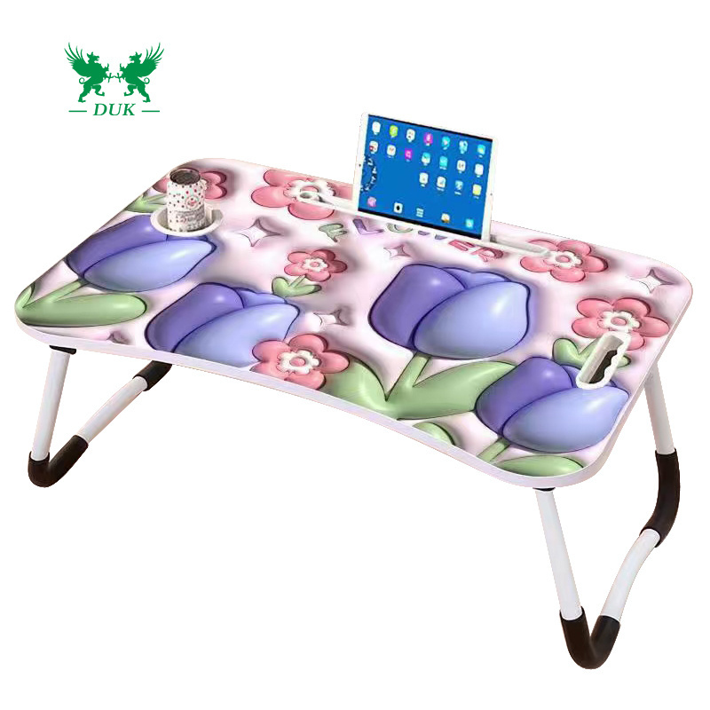 Cheap Price Portable Foldable Cartoon Image Lap Desk Bed Tray Table With Storage and Cup Holder From Linyi China