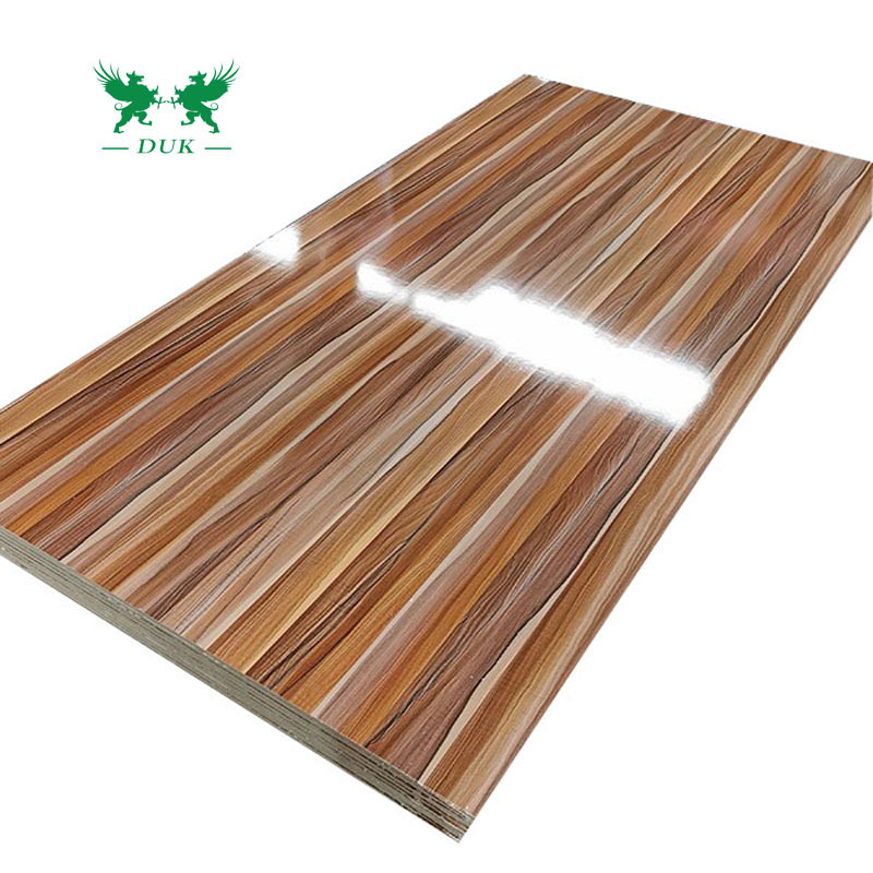 Factory 12mm  15mm 18mm  glossy uv or acrylic coated glossy melamine paper reliable  quality faced melamine mdf