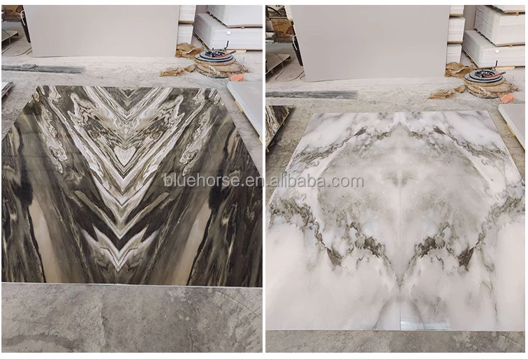 Pvc Marble Sheet Light Weight High Glossy Bright Color Marble Sheet  Wall Panel