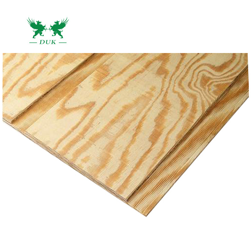 4x8 new zealand radiata slotted hoop pine 3mm 19mm veneer plywood sheet t1-11 tongue and grooved pine plywood