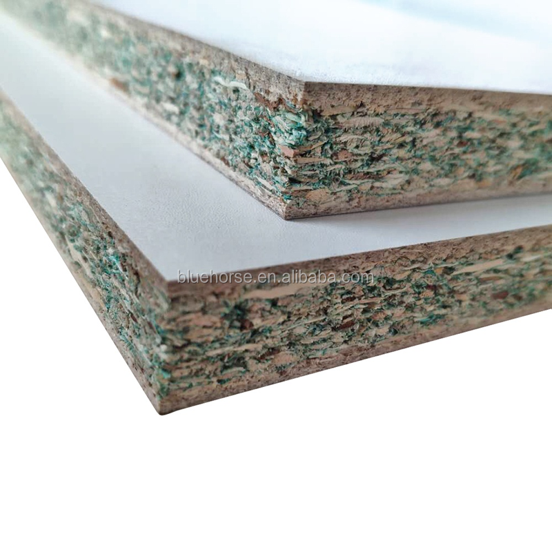 15mm 18mm Moisture Proof White Melamine Green Core  Particle Board For Furniture