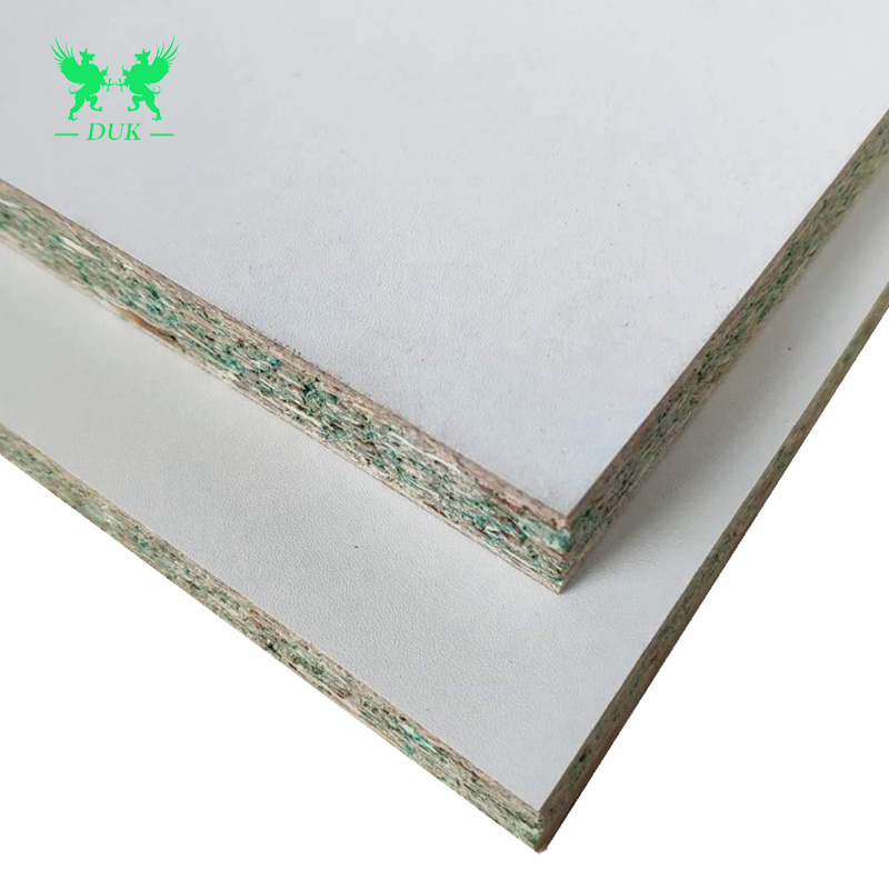 15mm 18mm Moisture Proof White Melamine Green Core  Particle Board For Furniture