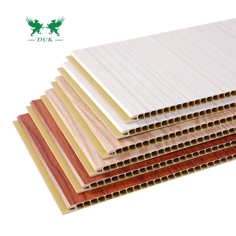 V-seam Bamboo Fiber Integrated WPC Wall Covering 3D Acoustic Panel Eco-friendly Waterproof 3d Hollow Bamboo Fiber WPC/ PVC Panel