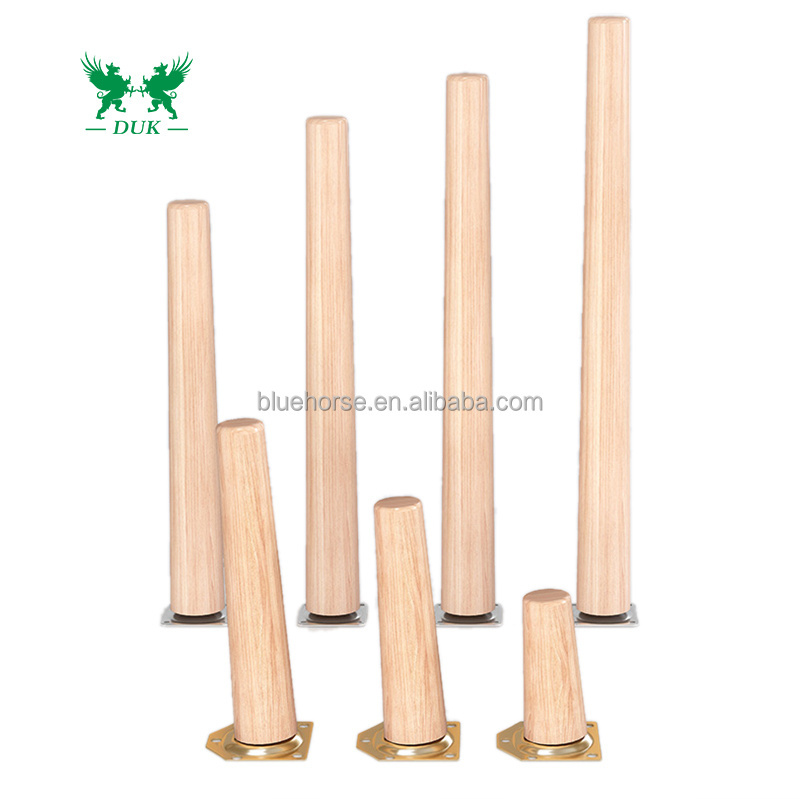 OEM ODM Supplier Replacement BeechWood Legs Sofa Feet Furniture Accessories Foot Wooden Conic Legs Beechwooden Furniture Feet