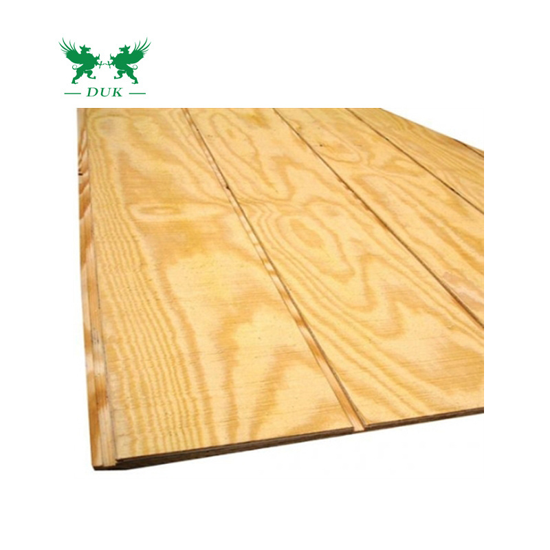 4x8 new zealand radiata slotted hoop pine 3mm 19mm veneer plywood sheet t1-11 tongue and grooved pine plywood