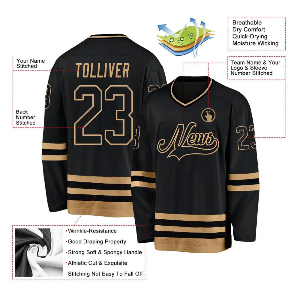 Ice hockey jersey oversized lightweight customized Embroidered Tackle Twill Ice Hockey Jerseys