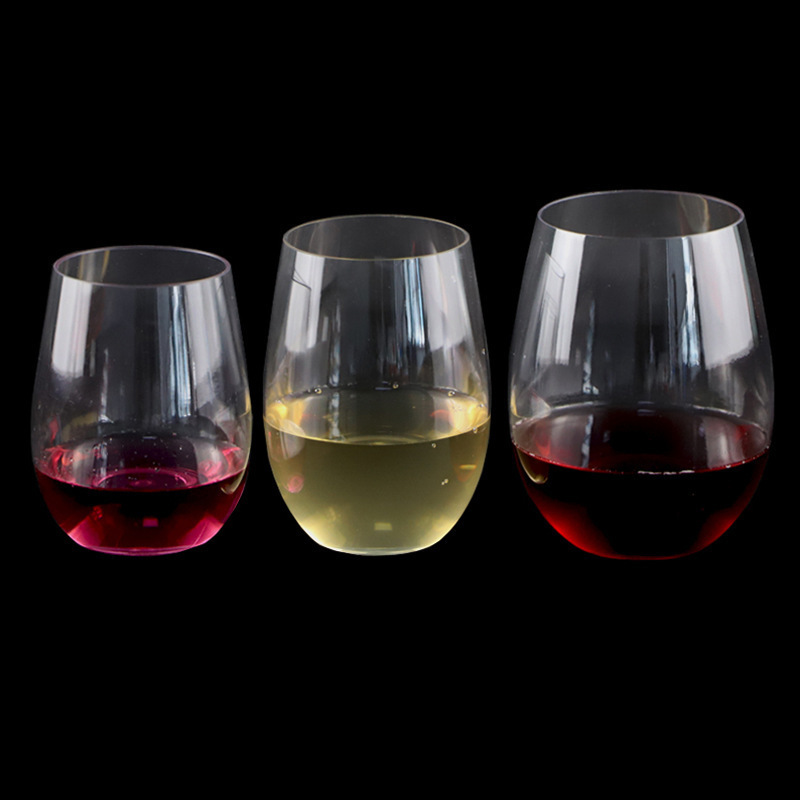 Personalized Reusable Plastic Colored Wine Glasses Shatterproof Plastic Whiskey Glasses