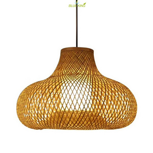 Creative lantern hand knitted  bamboo lantern chandelier ceiling lamp Adjustable hanging cord high quality-rattan pendant lights