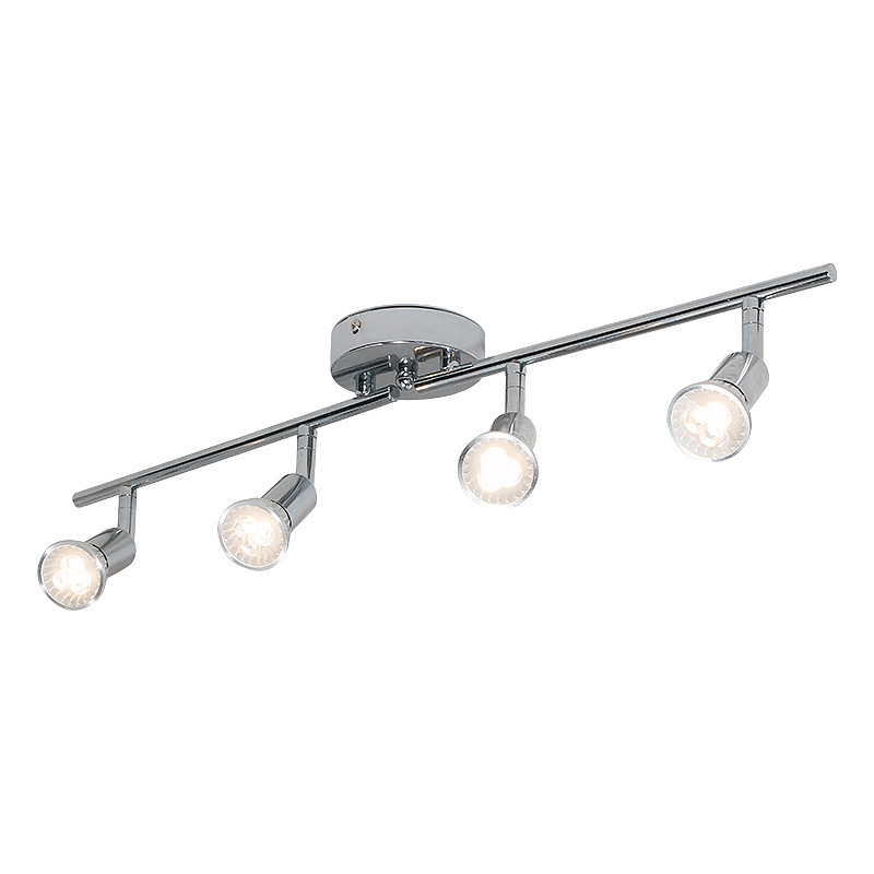 BLUEKING simple Modern Chrome  semi flush mount dining table ceiling light fixture 4 lights adjustable hanging chandelier