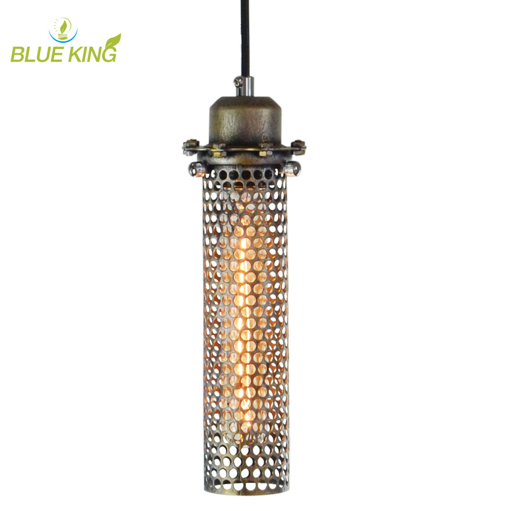 Creative loft iron minimalist simple dome pendant light fixtures modern pendant lamp single rustic net cage small ceiling lights