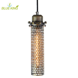 Creative loft iron minimalist simple dome pendant light fixtures modern pendant lamp single rustic net cage small ceiling lights