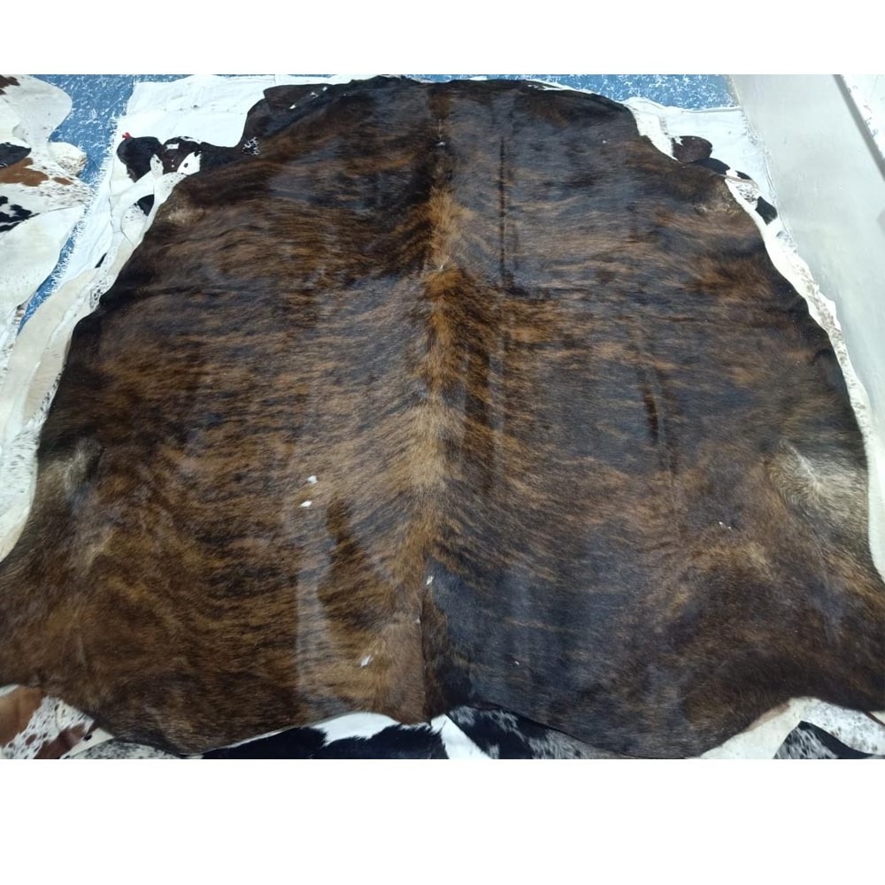 Large Cowhide Rugs 100% Cowhide Leather Rugs Tricolor Cow Hide Skin Carpet Area