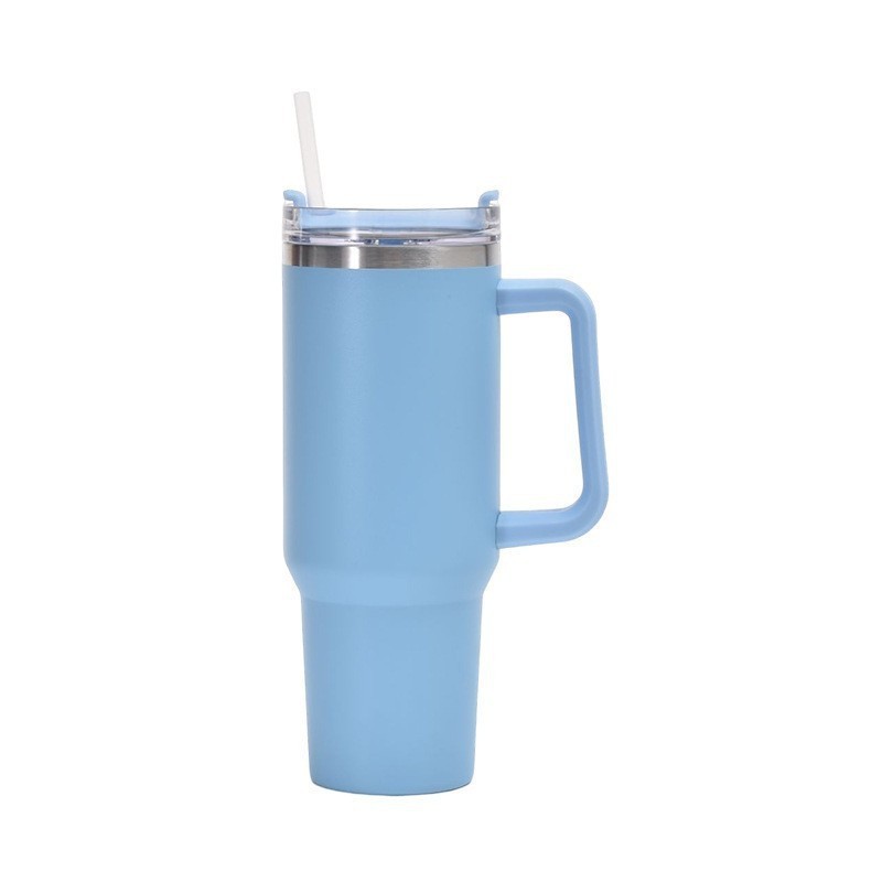 New arrival thermos mugs double wall custom tumbler vacuum insulated 40 oz mug tumbler stainless steel with handle