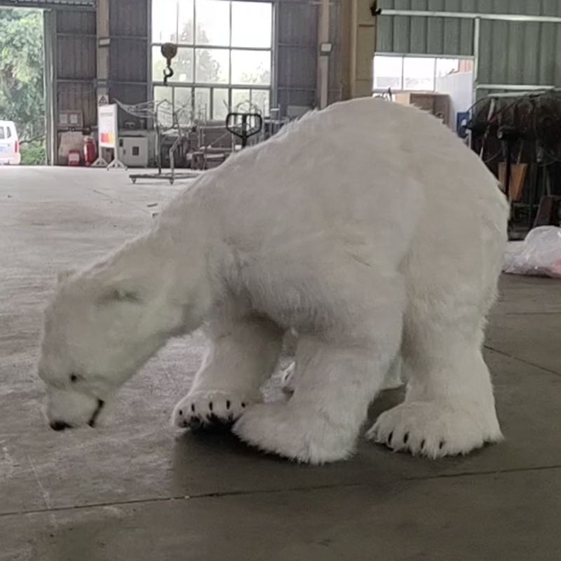 Realistic life size animatronic polar bear costume for sale