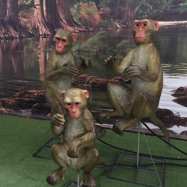 Shopping Mall Simulated Equipments Animatronic Animals Life-like Monkey Model