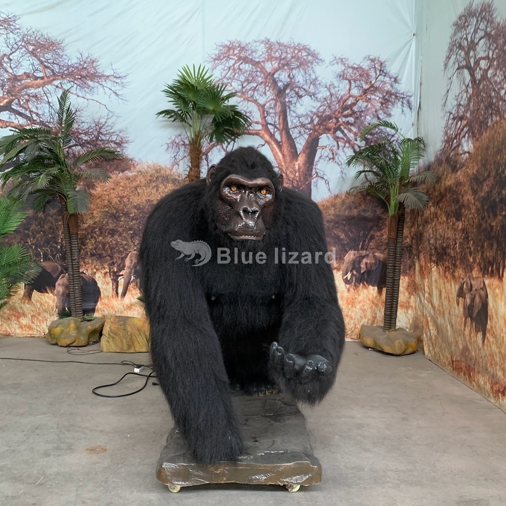 Indoor Amazing Attractive Animatronic Gorilla for Shopping Malls  Adventure Parks