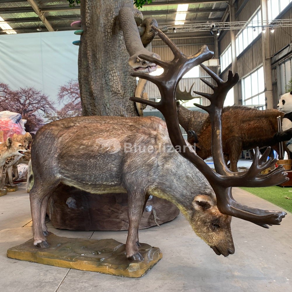 Animated animatronic animals decorations simulation reindeer for Christmas decorations