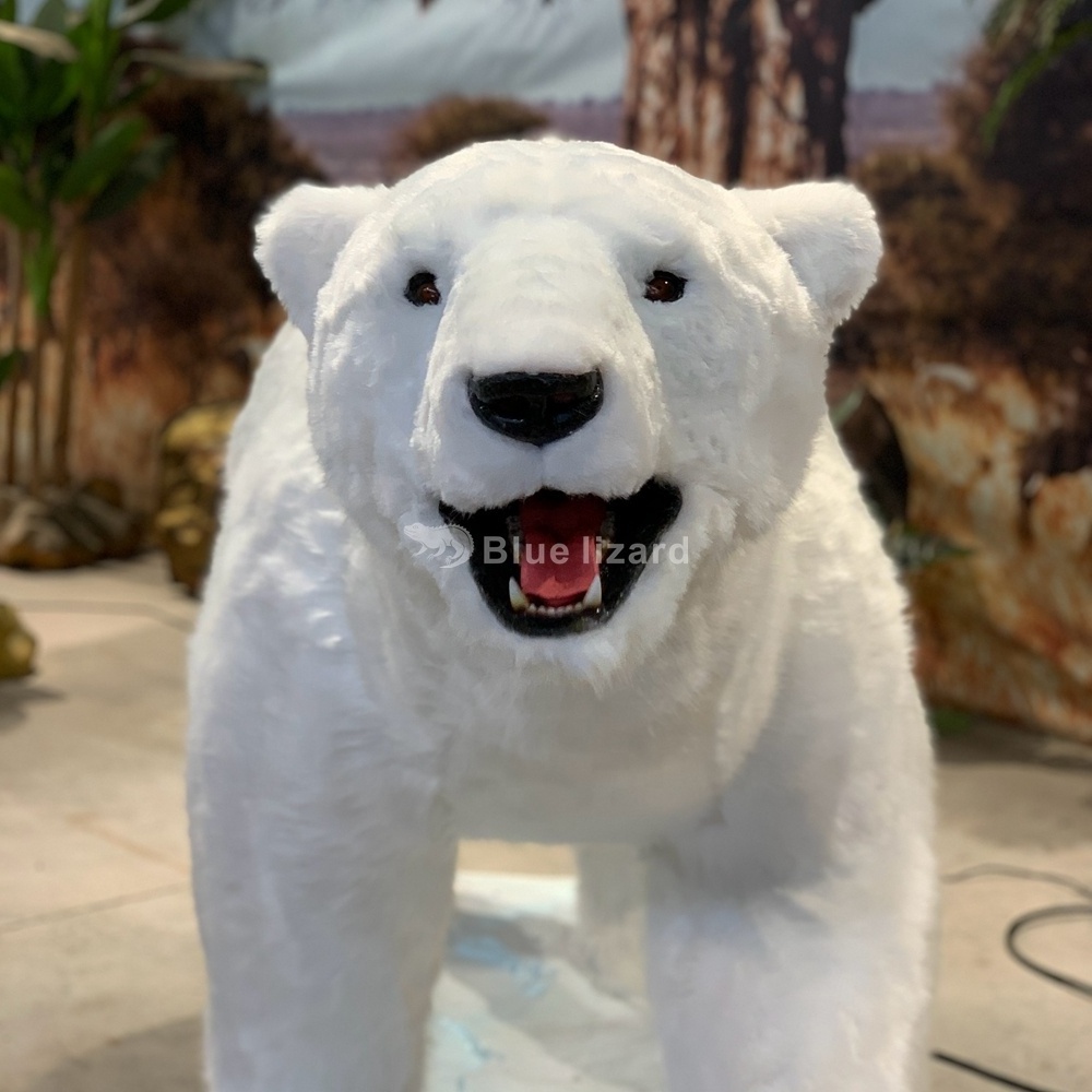 Animatronic Polar Bear Model for Theme Park Attractions and Displays