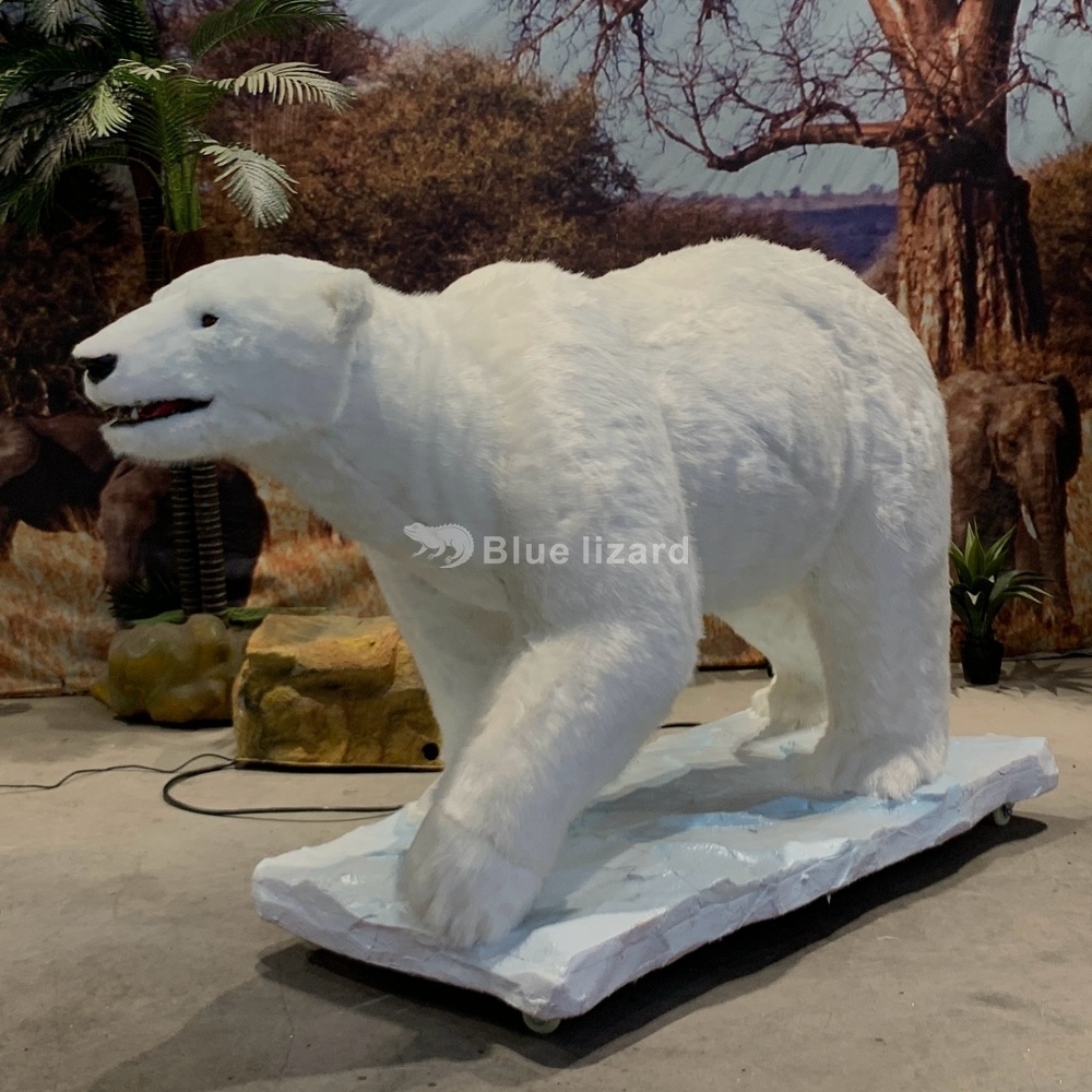 Animatronic Polar Bear Model for Theme Park Attractions and Displays