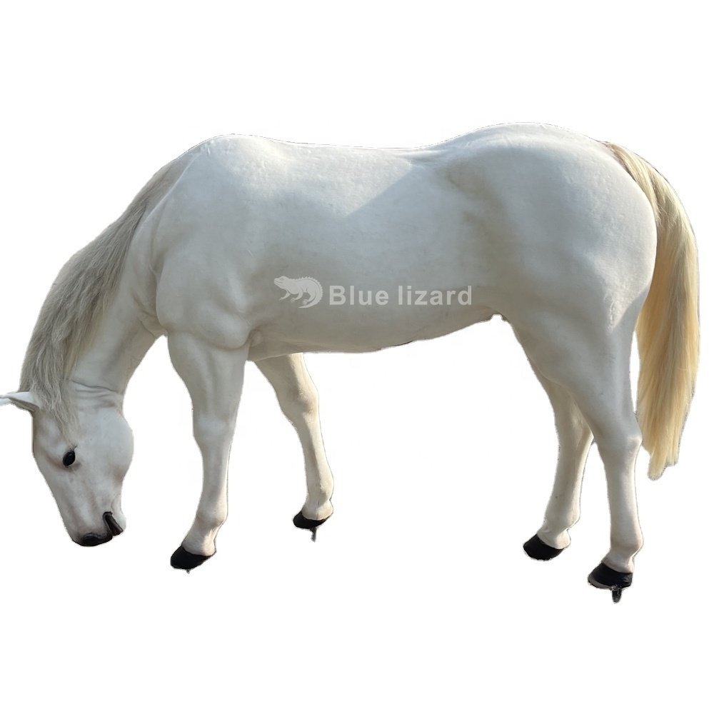 Animal park activities prop animal sculpture robotic life size fiberglass animatronic horse  for attraction