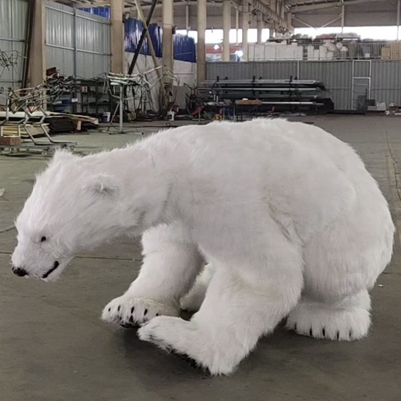 Realistic life size animatronic polar bear costume for sale