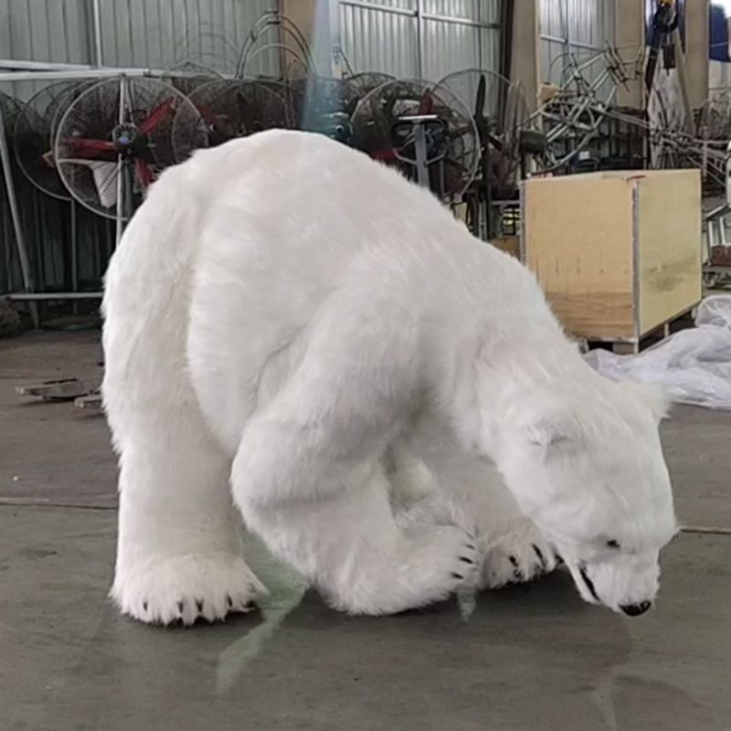 Realistic life size animatronic polar bear costume for sale