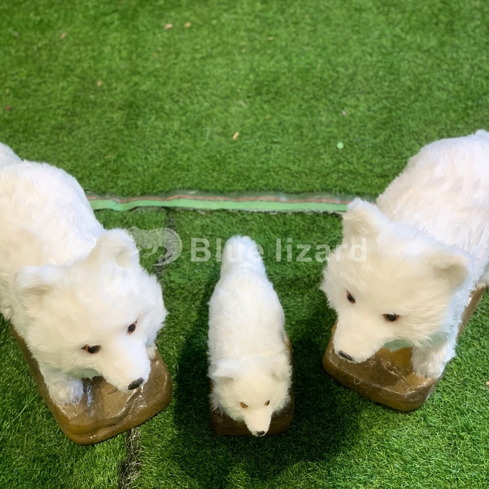 Indoor Playground Equipments High Simulation Animal Model Animatronic Arctic Fox For Sale