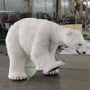 Realistic life size animatronic polar bear costume for sale