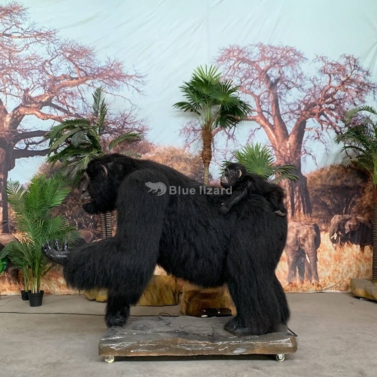 Indoor Amazing Attractive Animatronic Gorilla for Shopping Malls  Adventure Parks