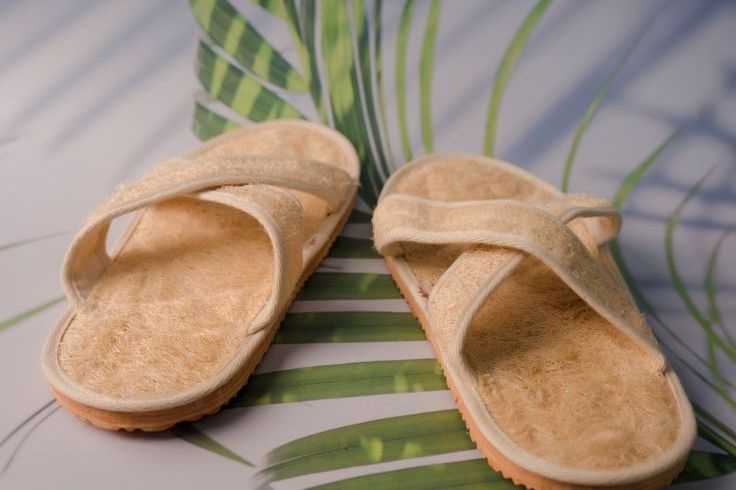 Best Selling Loofah Slippers Waterproof Easy Foot Cleaner Shower Slipper Eco Friendly From Blue Lotus Farm