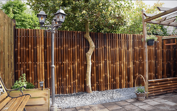 Raw Bamboo Fence Rolls Bamboo Slat Screening for Balcony Garden Privacy