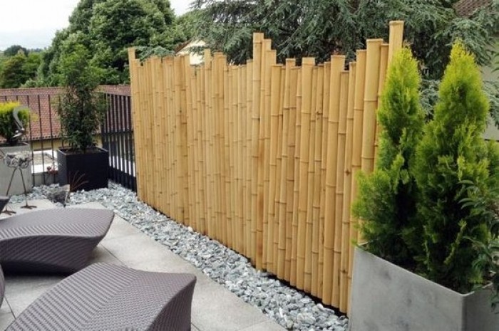 Raw Bamboo Fence Rolls Bamboo Slat Screening for Balcony Garden Privacy