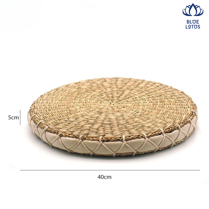 100% ECO - FRIENDLY POUF OTTOMAN MADE FROM SEAGRASS FROM VIETNAM