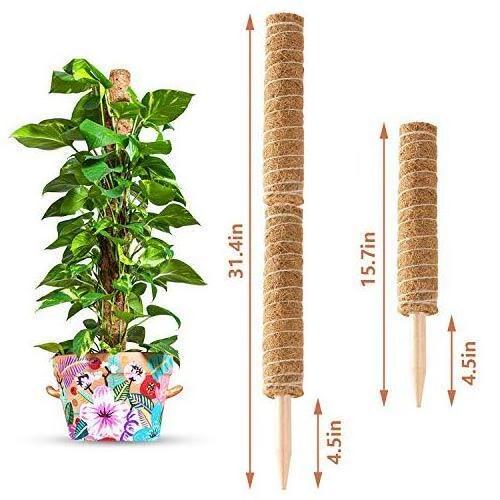 Garden Plant Support Stackable Climbing Thicken Coco Totem Stick Moss Pole Moss Stick