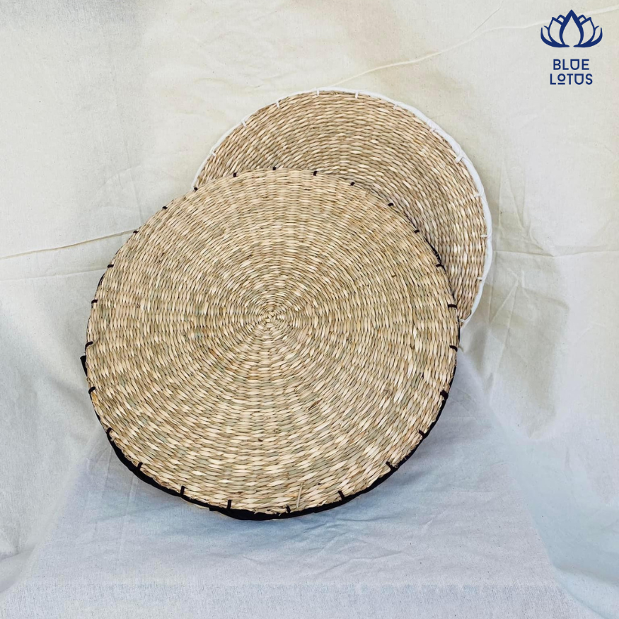 100% ECO - FRIENDLY POUF OTTOMAN MADE FROM SEAGRASS FROM VIETNAM