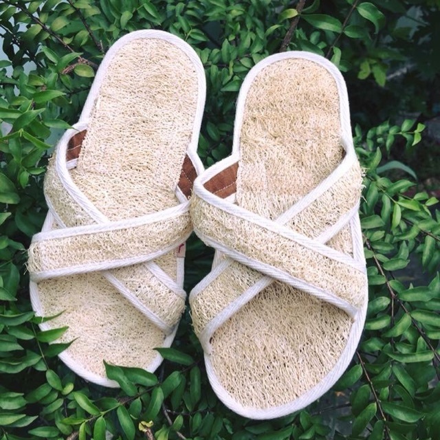 Best Selling Loofah Slippers Waterproof Easy Foot Cleaner Shower Slipper Eco Friendly From Blue Lotus Farm